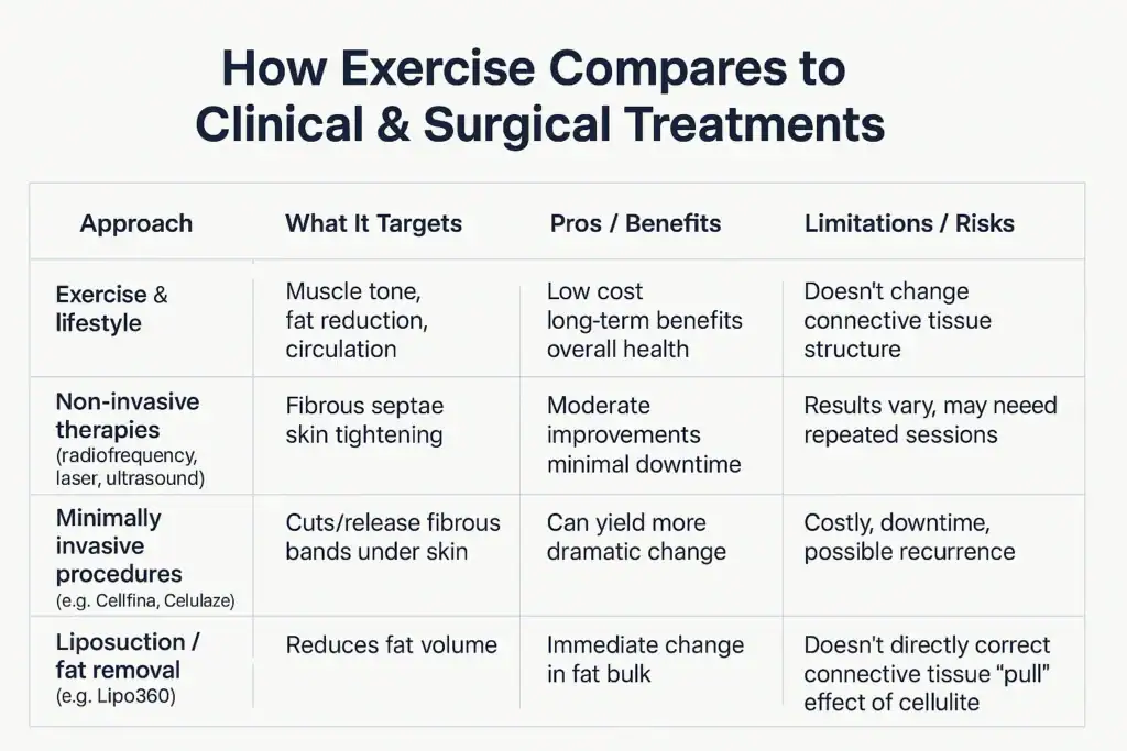 How exercise compares to treatments from Lipo 360 Woodley 